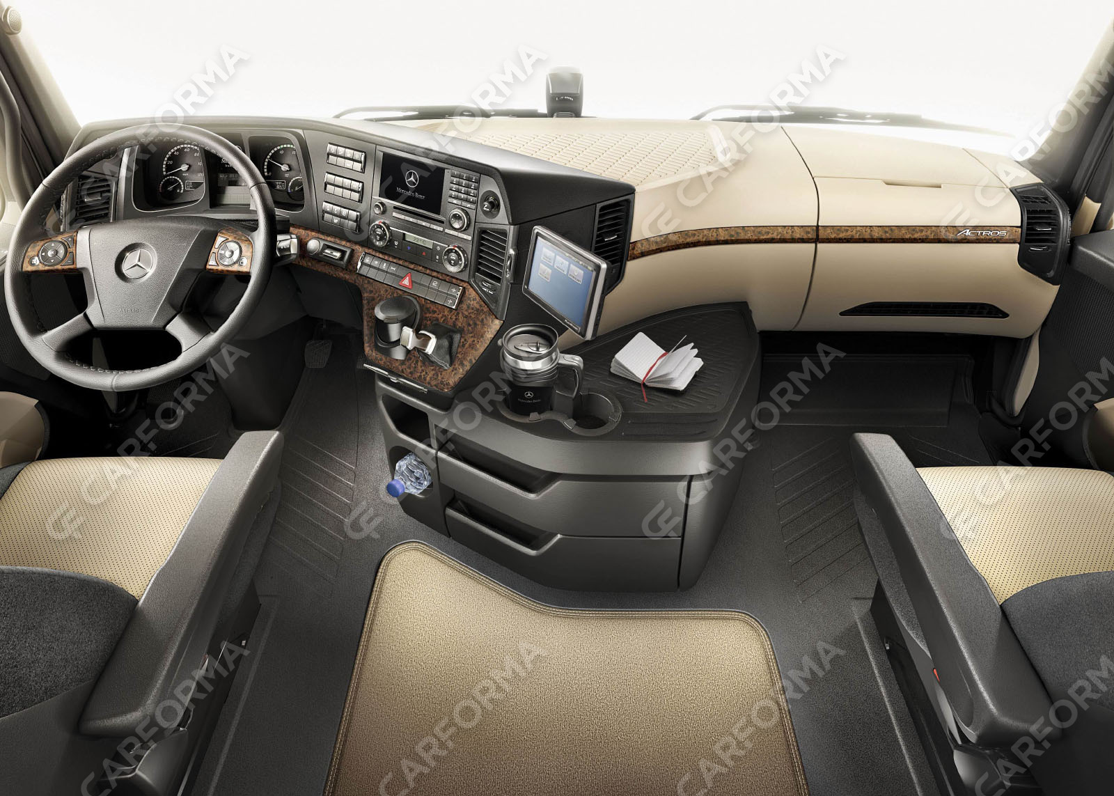 Ворсовые коврики на Mercedes Actros MP4 MP5 тягач GigaSpace 2011&nbsp;-&nbsp;2026 в Улан-Удэ